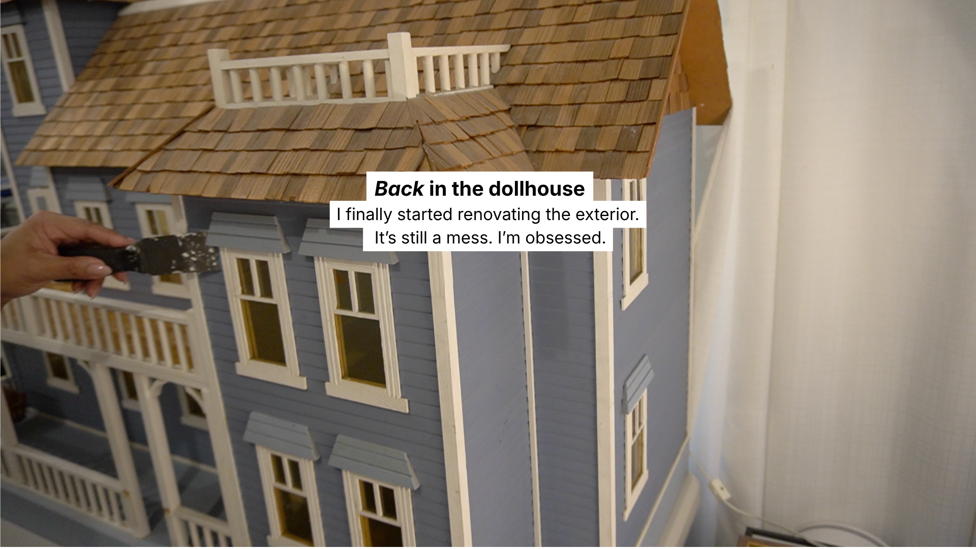 Dollhouse renovation including exteriors, painting, and interior tour